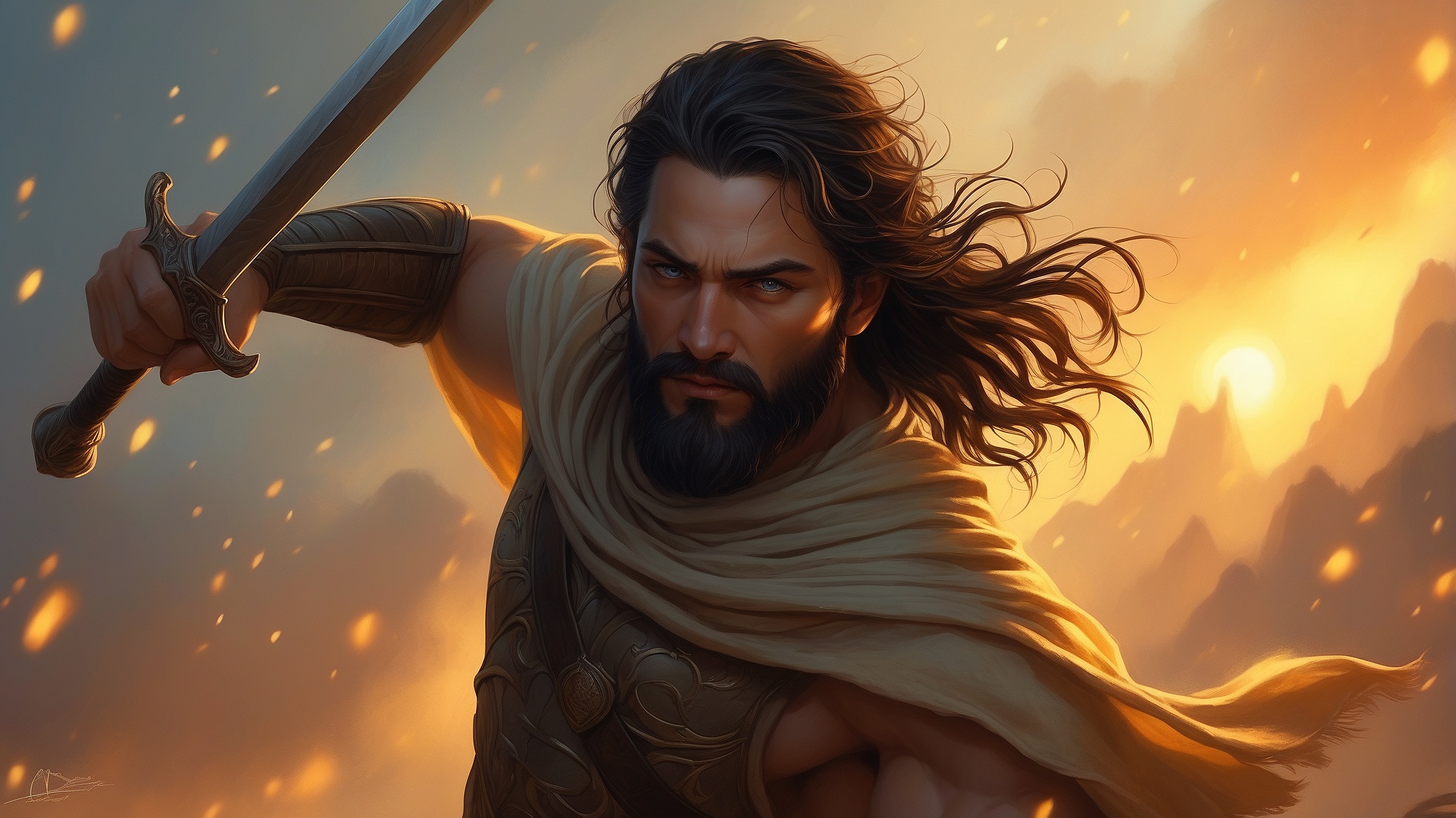 Portrait of Dermelius Royer of House Royer — the Hidden Heir, a weapon learning to be a person. Character from Kings Blood: A Chronicle of Lyos.